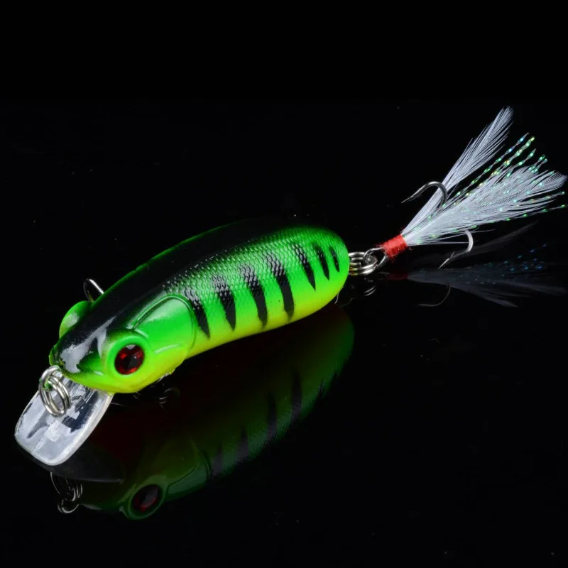 

2020 New Minnow Fishing Lure Wobbler Perch 3D Eyes Carp Casting Floating Feather Japan Bait Fishing Hard Bait Lures Minnow