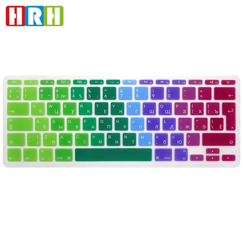 HRH Высококачественная Радужная русская клавиатура силиконовая защитная пленка
