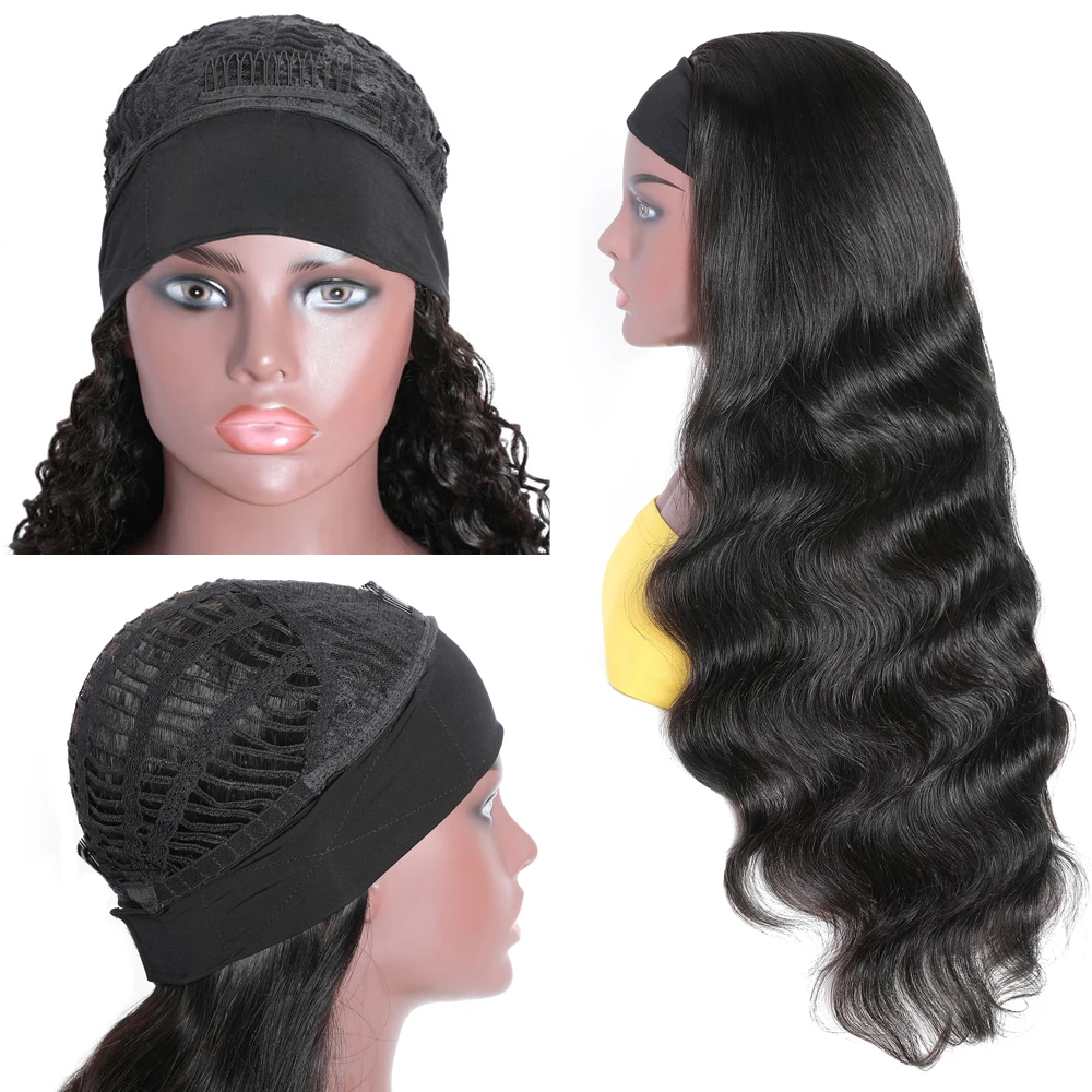 

BLG Hair Affordable Headband Wig 150% Density Body Wave Human Hair Headband Wig For African American Women