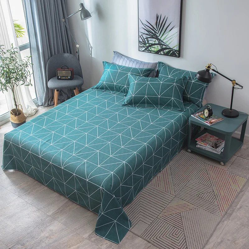 Простыня из 100% хлопка с геометрическим рисунком для детей и взрослых простыни