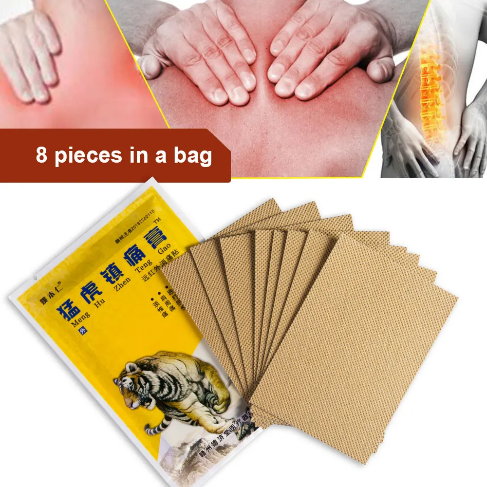 8pcs Tiger Balm Pain Patch Arthritis Pain Patch Body Relaxation Herbal Plaster Muscle Neck Sprain Jo