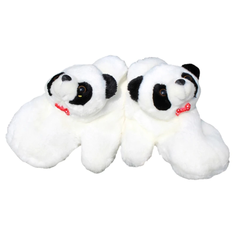 

Зимние пушистые плюшевые теплые перчатки с пальцами 3D Мультяшные панды варежки грелка для рук U90E