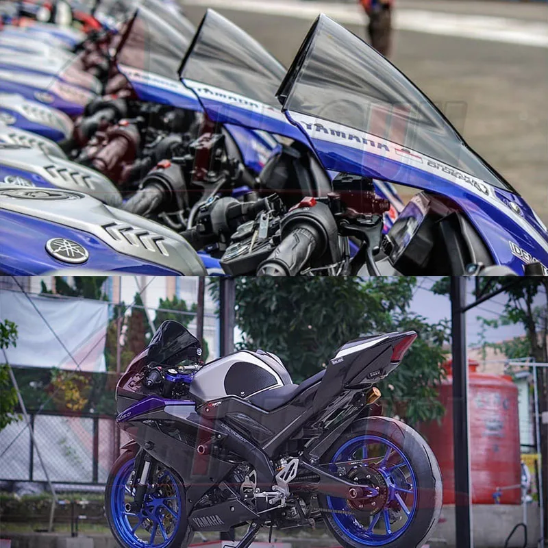 Мотоцикл Спорт лобовое стекло дефлектор ветрового стекла козырек Визер для YAMAHA YZF R15 V3.0 YZF-R15 V3 17'-18' Double Bubble