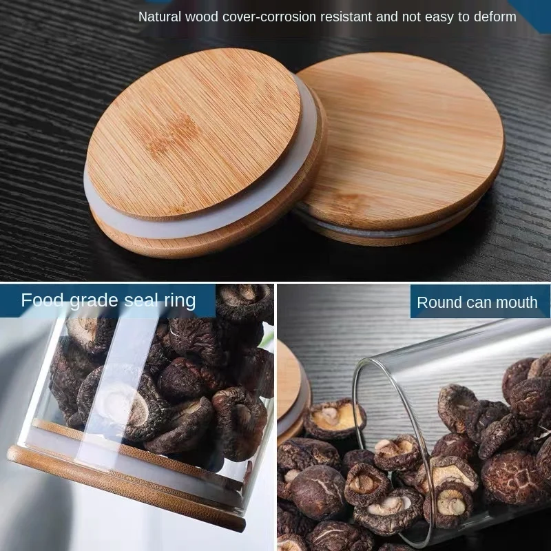 

High borosilicate glass storage jars, sealed tins, tea tins, bamboo lids, multi-specification candy jars, kitchen storage jars