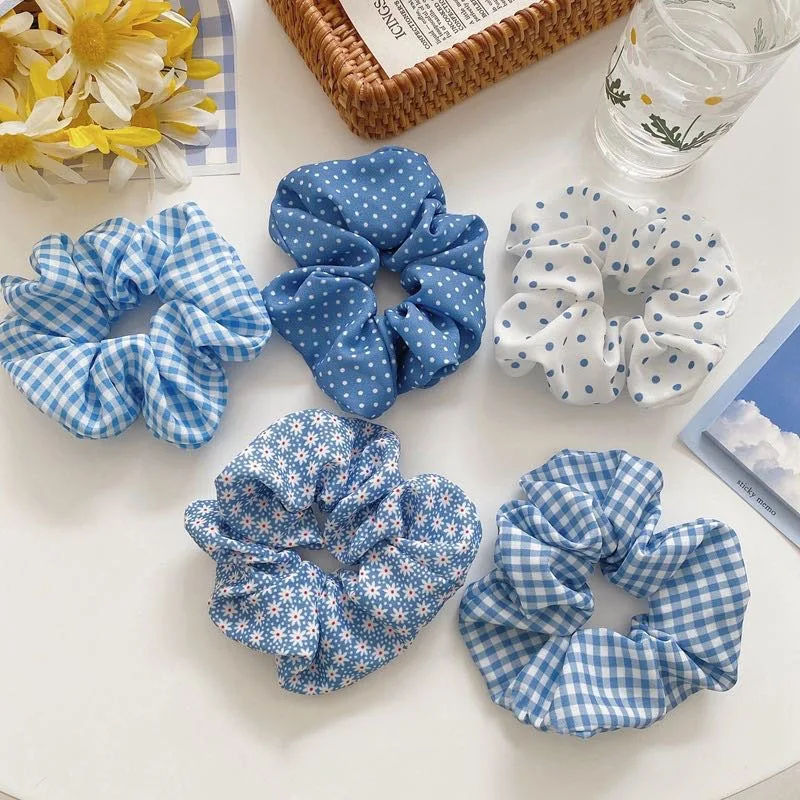 

Резинка для волос женская, из мягкой ткани, шифона, ярких цветов, весна-лето