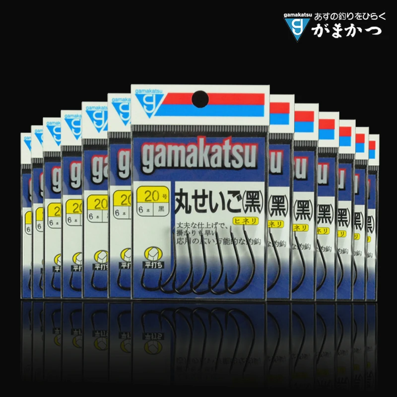100% Оригинальные японские рыболовные крючки Gamakatsu черный крючок с зазубринами в