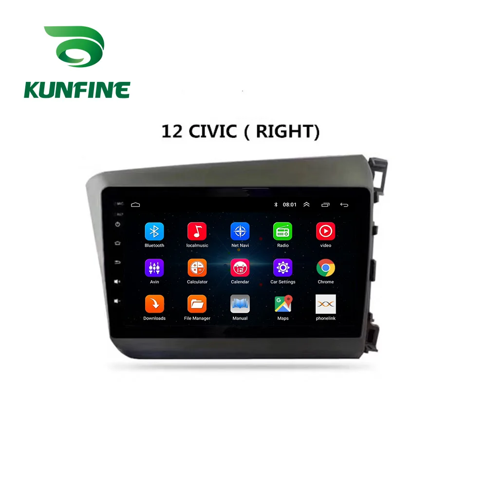 Автомобильное радио для Honda Civic 2012 2015 Восьмиядерный Android 10 0 автомобильный DVD GPS