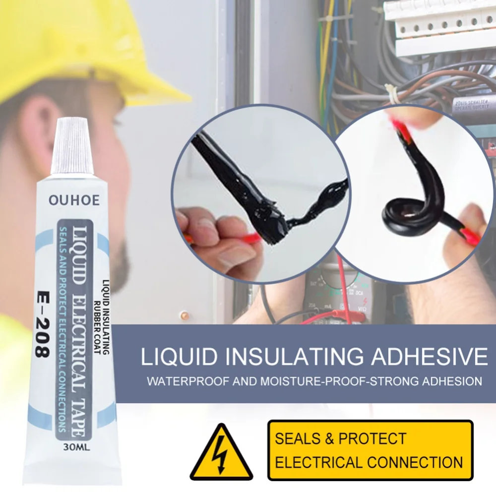 

Insulation Glue Liquid Tape Glue High Temperature Resistant Adhesive Sealers Epoxy Resin Glue Waterproof Sealant 30ml