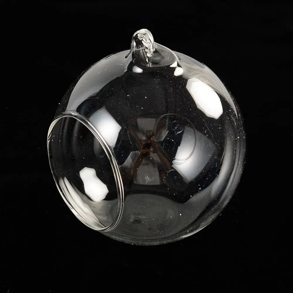 

Стеклянная прозрачная ваза-шар