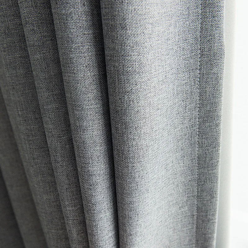 Modern Simple Solid Color Cotton and Hemp Curtains In Northern Europe Living Room Bedroom Fluttering Dormitory | Дом и сад