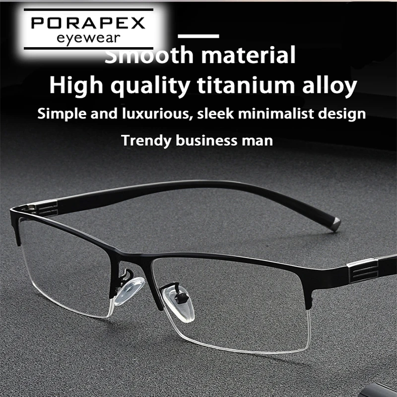 

Titanium Alloy Optical Men Glasses Frame Prescription Myopia Glasses Ultralight Eyeglasses Superelastic Legs oculos de grau