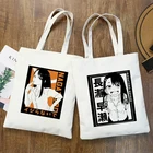 Японское аниме Пожалуйста, не шутите меня, мультипликационные сумки для покупок манги Nagatoro, сумки через плечо, забавная Холщовая Сумка-тоут для покупок