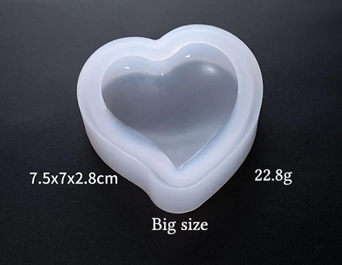 Big Силиконовые формы Love Heart, эпоксидные гипсовые поделки для украшения автомобиля, Свеча «сделай сам», форма для мыла, форма для бетонной глины - Цвет: Big