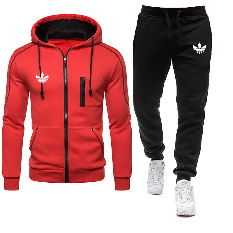 

2021 new brand men's autumn and winter zipper sweatshirt fashion fight zipper printing sportswear gym men's brand sportswear