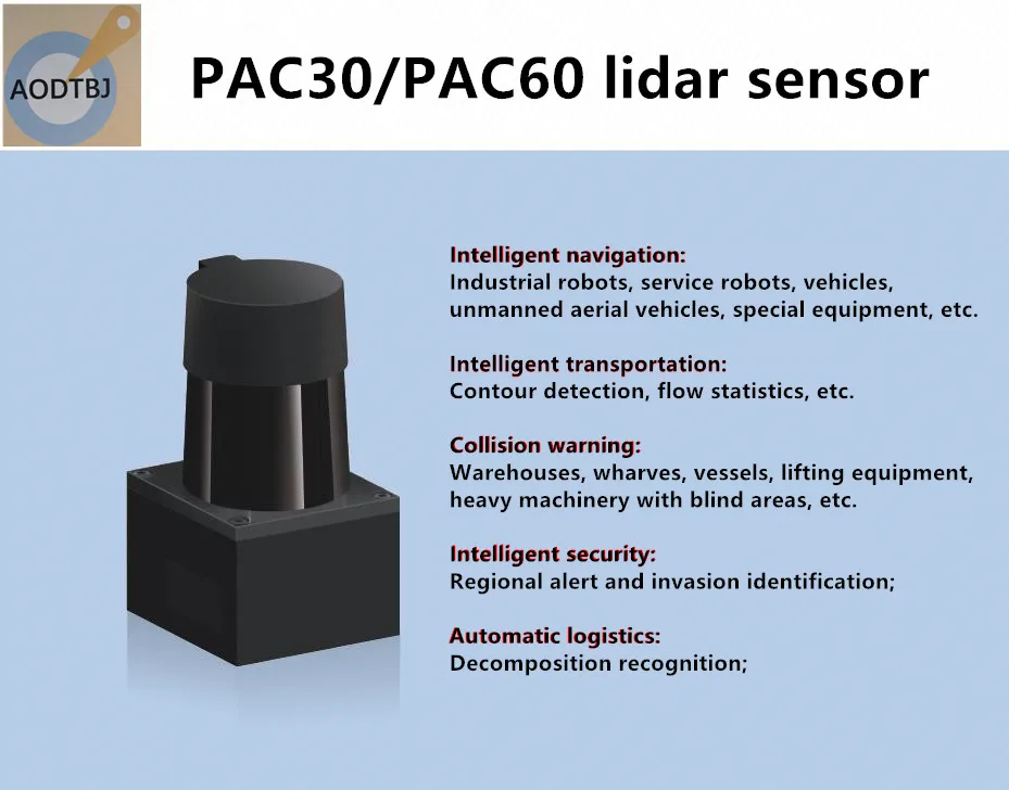 Online 30-60m IP67 Outdoor 100000LX TOF Lidar Sensor Geeignet Für Roboter Navigation Hindernis Vermeidung Und Sicherheit Automatische Logistik