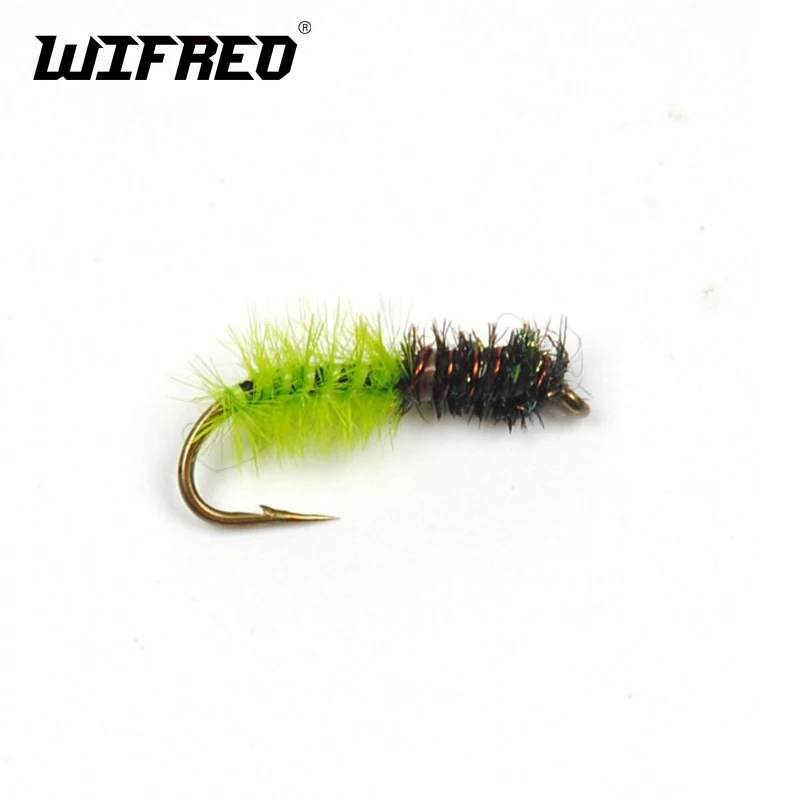 Wifreo 8 шт. #10 зеленые Нимфы для ловли форели нахлыстом|trout flies|nymph fliesfishing flies |