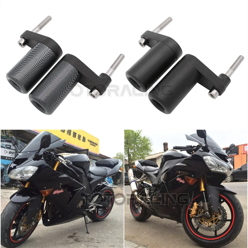 Мотоциклетные черные/карбоновые слайдеры с защитой от падения для Kawasaki Ninja ZX 10R