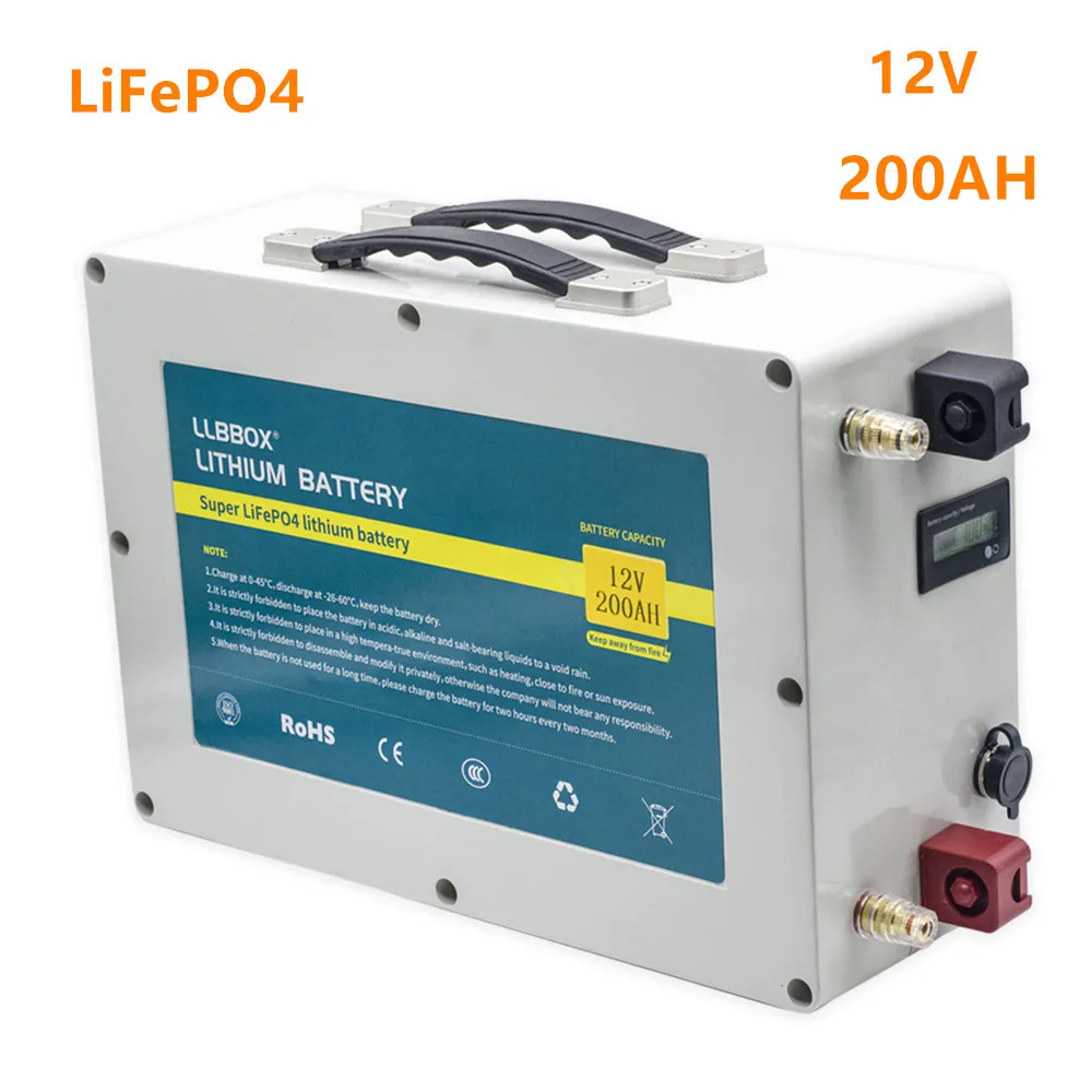

12V lifepo4 200ah lithium battery pack 12V 200AH LiFePO4 battery pack with 20A charger for inverter ,RV,solar energy