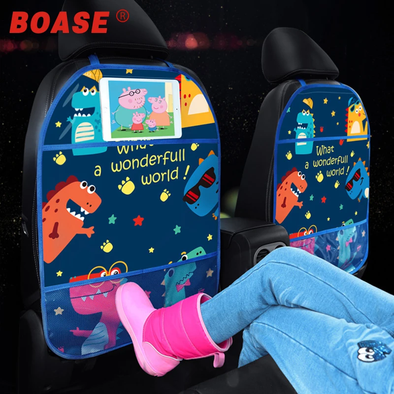 Мультяшный защитный чехол на заднее сиденье автомобиля коврик для удара