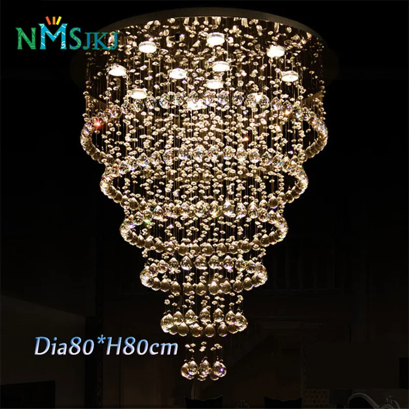 Современные хрустальные люстры большие светильники гостиничные проекты