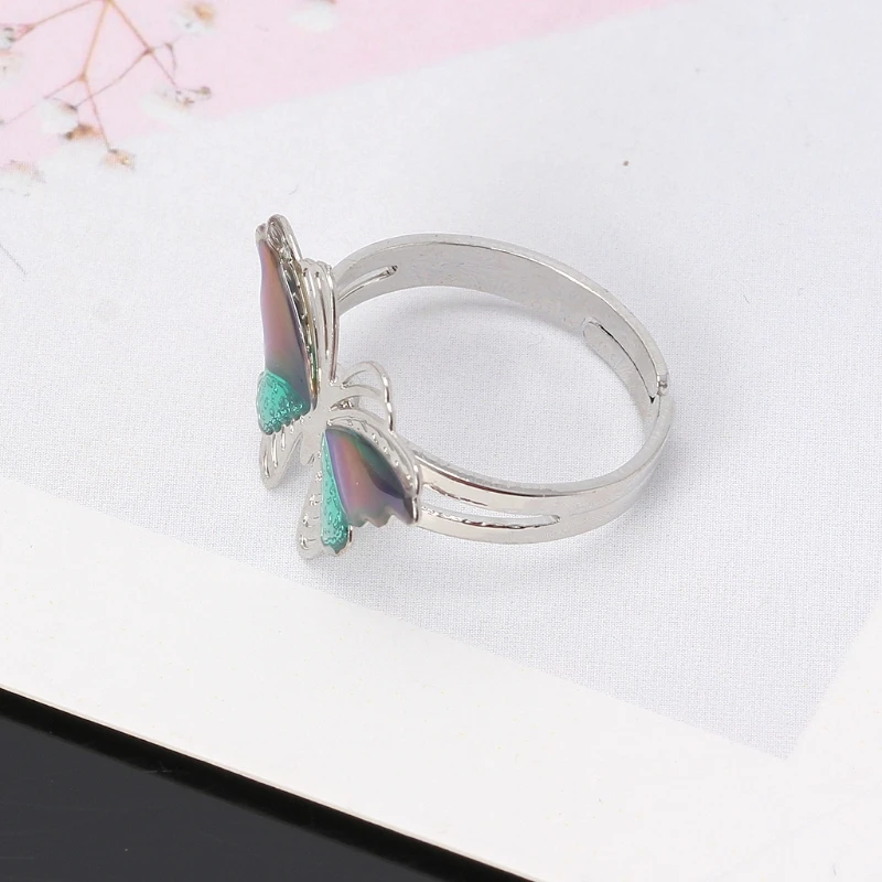 Красочные бабочки настроение кольцо температуры чувства эмоции кольца для