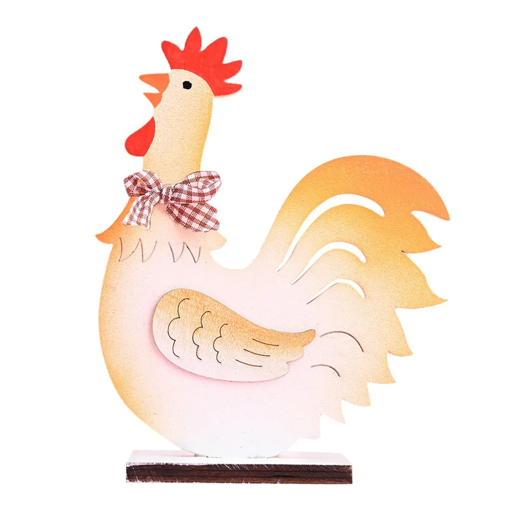 Украшения на Пасхальный день 1 шт. деревянные куриные формы настольные украшения