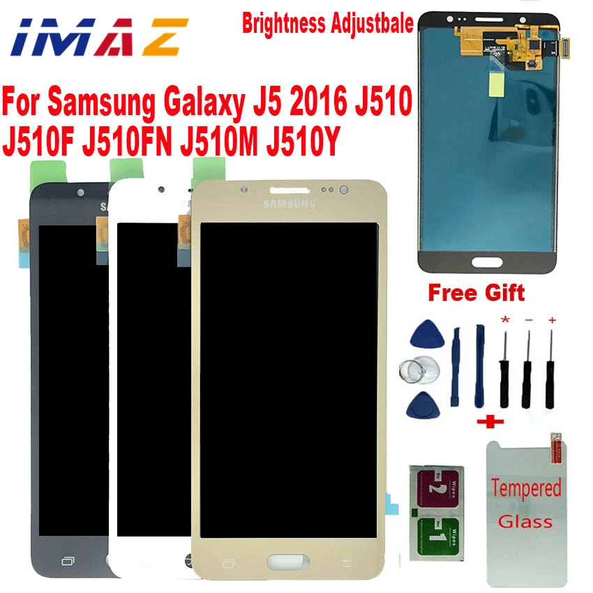 ЖК-дисплей IMAZ для Samsung Galaxy J5 2016, J510, SM, J510F, J510FN/DS, J510M, J510Y, ЖК-дисплей с сенсорным экраном и дигитайзером в сборе с рамкой