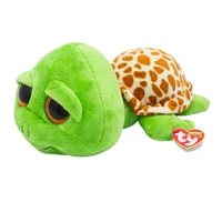6 15cm ty big eyes beanies plush toy animal soft ruipi green turtle doll collection boys and girls christmas gifts