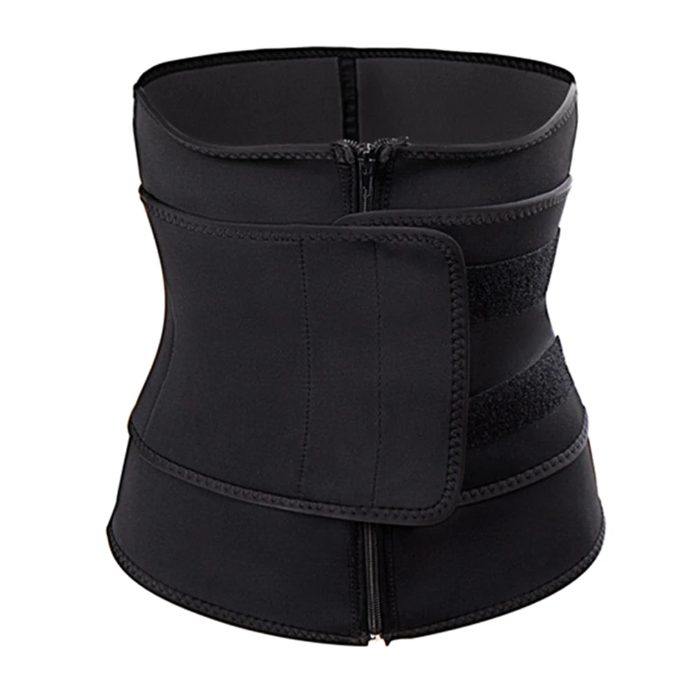 

Newly Unisex Waist Trainer Corset Women Men Body Shaping Zipper Abdomen Belt Sports Cinchers 19ing