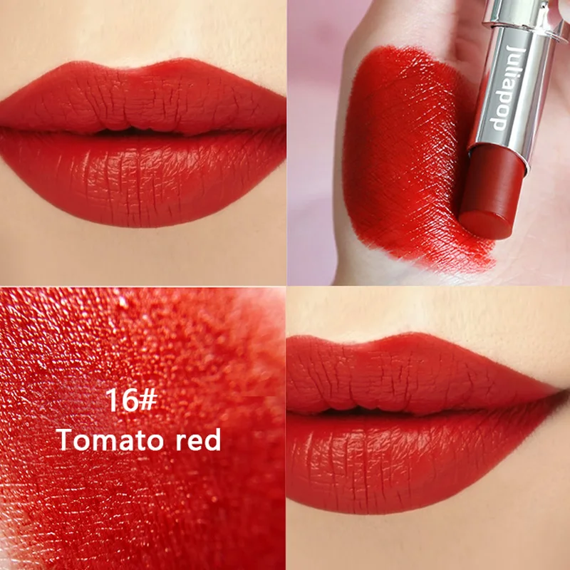 Tomato red Матовая губная помада, водостойкая бархатная губная помада, 6 цветов, долговечная губная помада телесного цвета, серебристая, с узором в стиле барокко, макияж, Корейская губная помада - Цвет: Tomato red