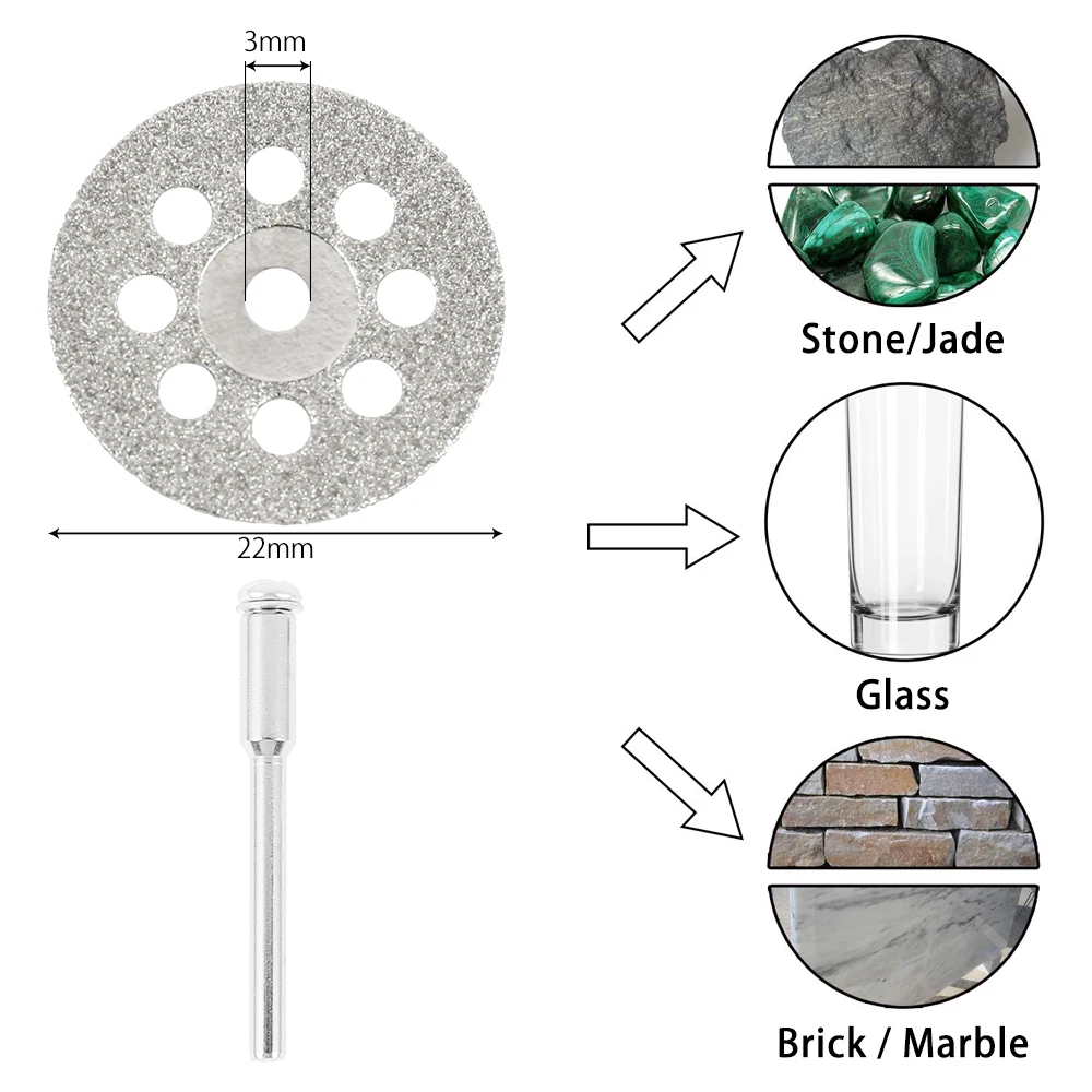 

44pcs Diamond Cutting Wheels Sanding Grinding HSS Circular Saw Blade DIY Mini Drill Rotary Woodworking Tools Accessories