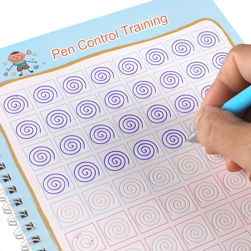 

Тетрадь с ручкой для обучения каллиграфии, твердая бумажная ручка, книга для рисования с простыми мазками, книга для просвещения и рисовани...