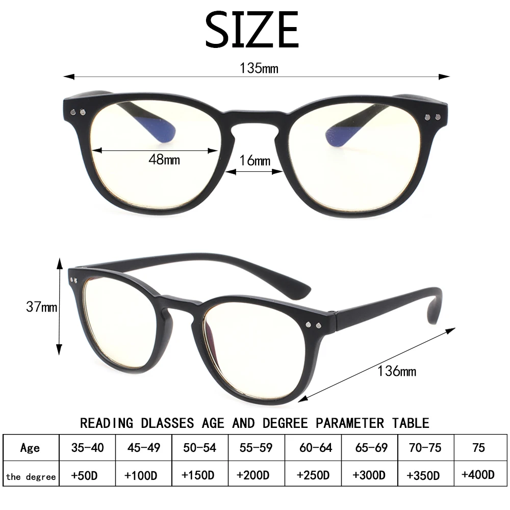 Очки для чтения Boncamor с блокировкой светильник мужчин и женщин модные овальные