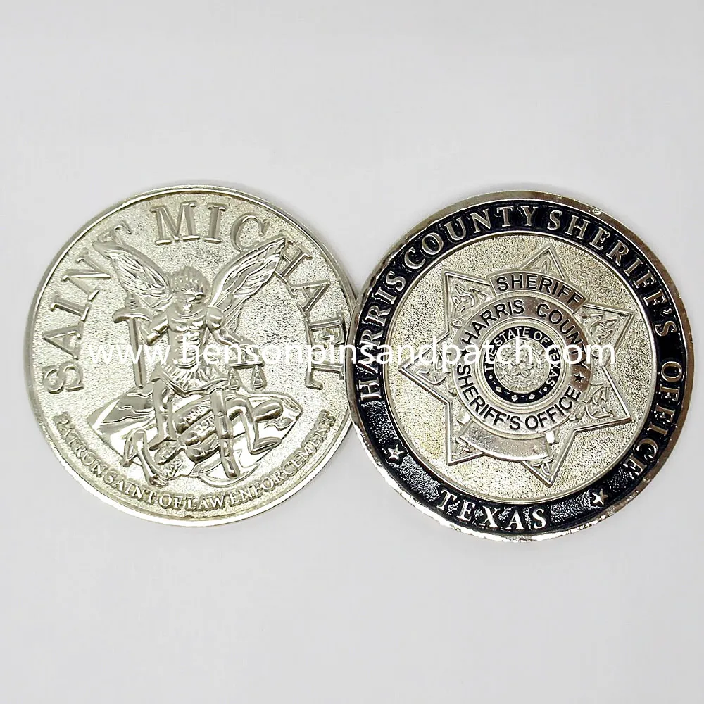 

Custom zinc alloy two tone 3D gold and silver angel coins