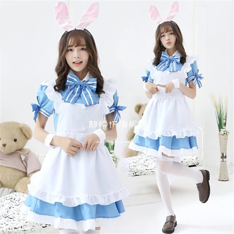 Женский костюм горничной в стиле &quotЛолита&quot для косплея Женская официантка из