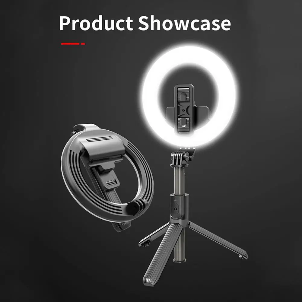 

5 Inch Ring Light Bluetooth Selfie Stick Portable folding Phone Holder LED fill ligh Live video Bracket for Android ios Phone