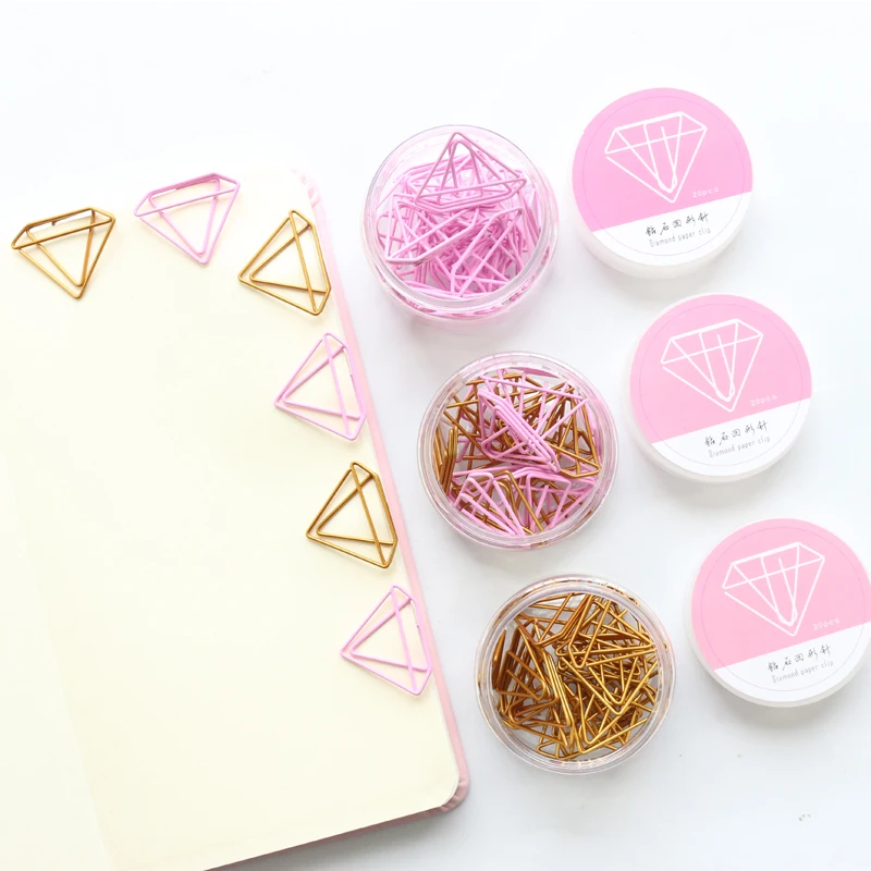 Domikee милые кавайные золотые розовые в форме бриллианта офисные школьные