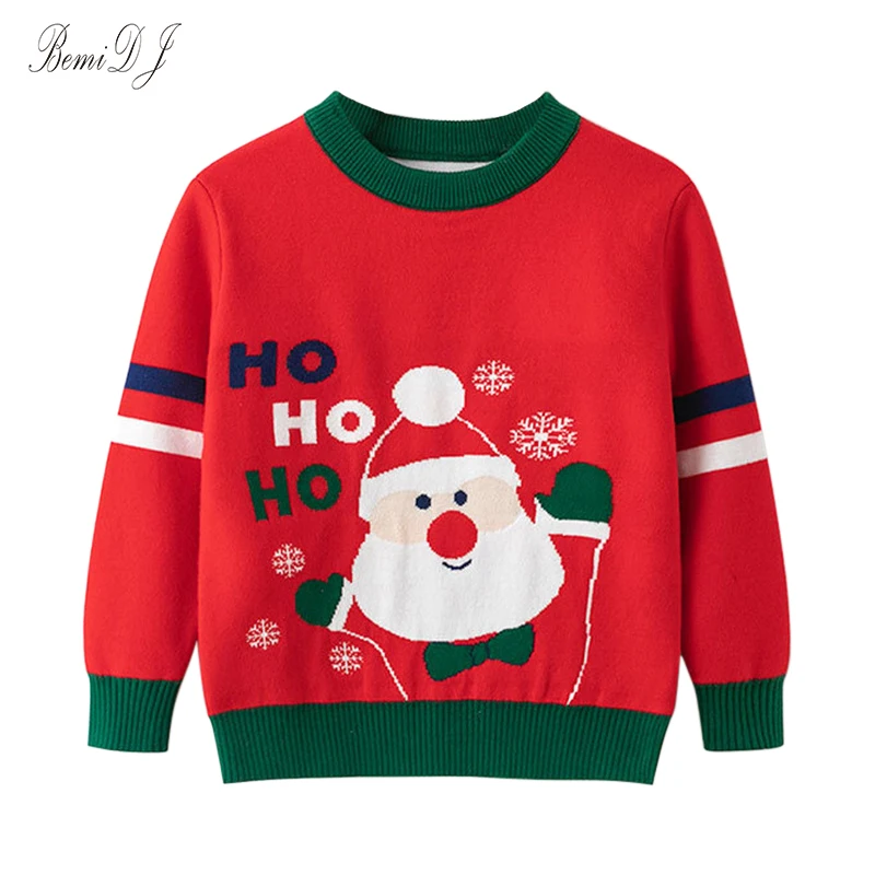 

Christmas Baby Girls Sweater Autumn Spring Kids Knitwear Boys Pullover Sweater Snowman Knitted Sweater Children's Clothing 2-6T