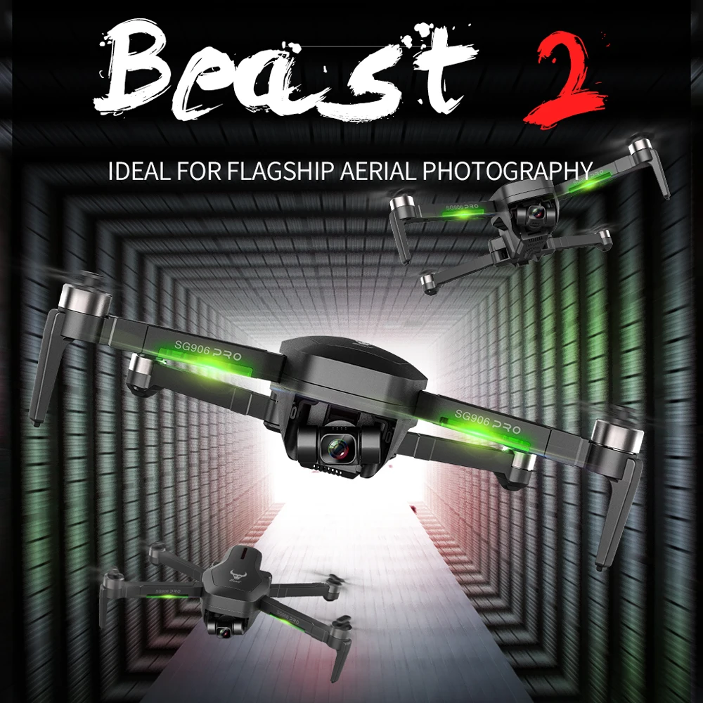 Квадрокоптер ZLL Beast SG906 PRO 2 GPS бесщеточный Дрон с осями стабилизацией Wi-Fi FPV камерой