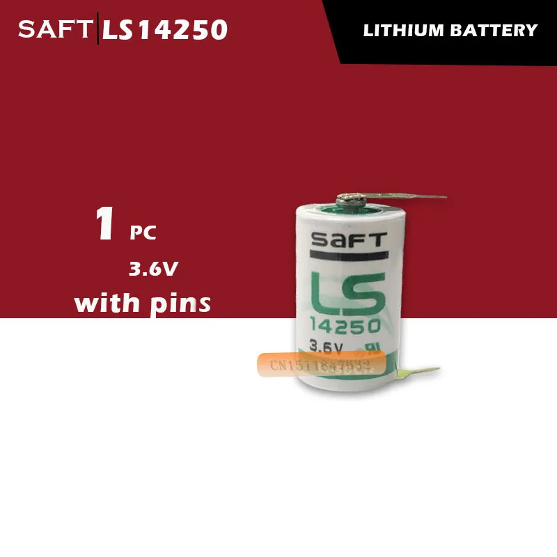1 шт./лот SAFT LS 14250 LS14250 1/2 AA 1/2AA 3,6 V 1250mAh литиевая батарея plc с контактами