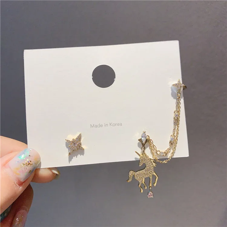 Модные готические серьги с крыльями ангела, полностью украшенные кристаллами, в форме листьев, подарок для женщин на вечеринку, наушники-зажим на ухо, блестящие серьги.