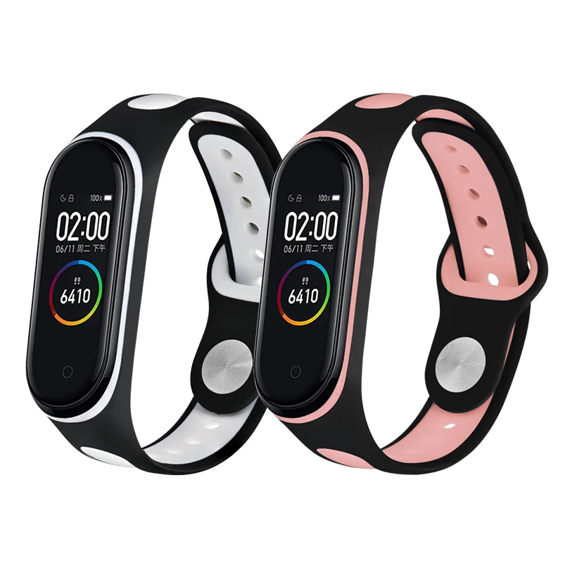 Newest Soft Silicone band for xiaomi mi band 5 3 4 Strap watch wrist strap U-shaped wristband replacement strap for mi band 6 3