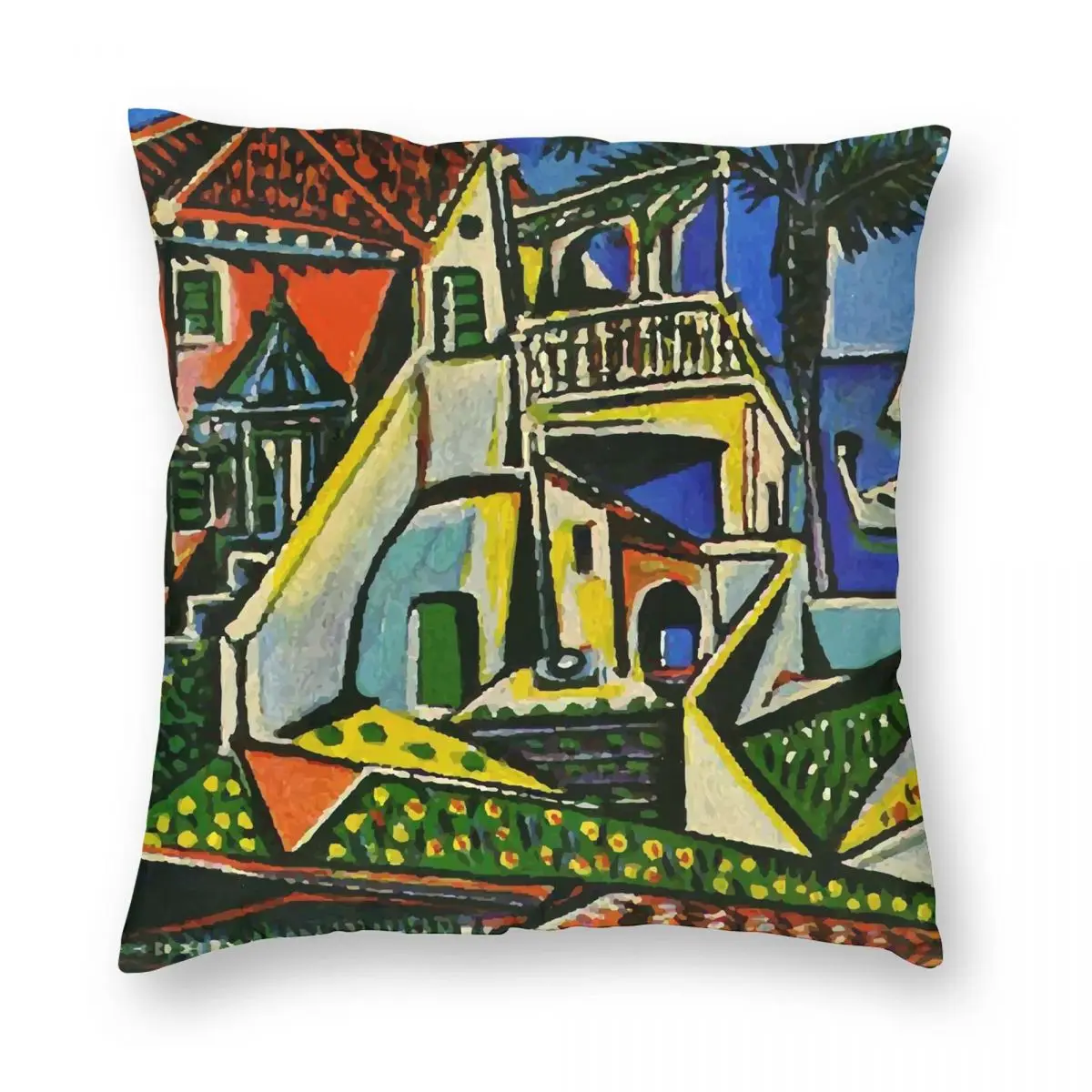 

Pablo Picasso Mediterranean Landscape Square Pillowcase Polyester Linen Velvet Zip Decor Pillow Case Sofa Seater Cushion Cover
