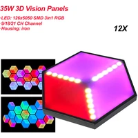 12pcslot led rgb 3in1 3d vision panels effect lights projector lighting for disco dj party club ktv led effect stage lights