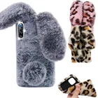 Мягкий меховой чехол из ТПУ для Sony Xperia L4 L1 L2 L3, чехол с милым Кроликом, зимний плюшевый чехол для 5 10 1 I II III X XA XA1 Ultra XZ, чехол