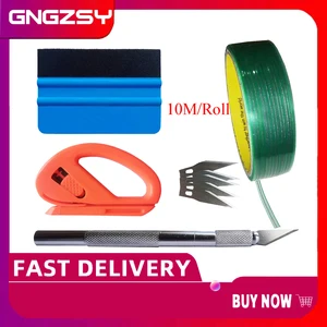 Набор инструментов для обмотки автомобиля, виниловый скребок для окон с ножами из нержавеющей стали, K112T