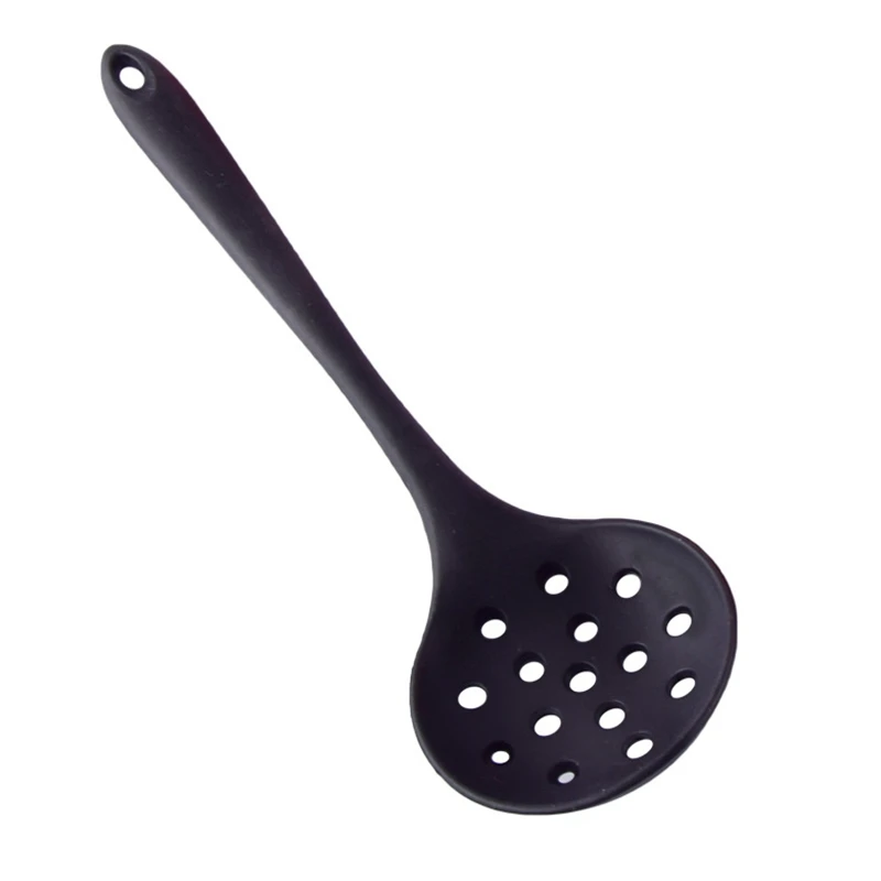 

Kitchen Cooking Spoon Silicone Non Stick Slotted Spoon Ladle Spoon for Home skimmer cooking spoon wooden kitchen tool