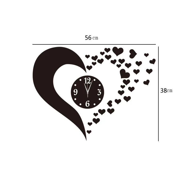 Новинка 2019 креативные современные съемные настенные 3d-часы сделай сам в виде