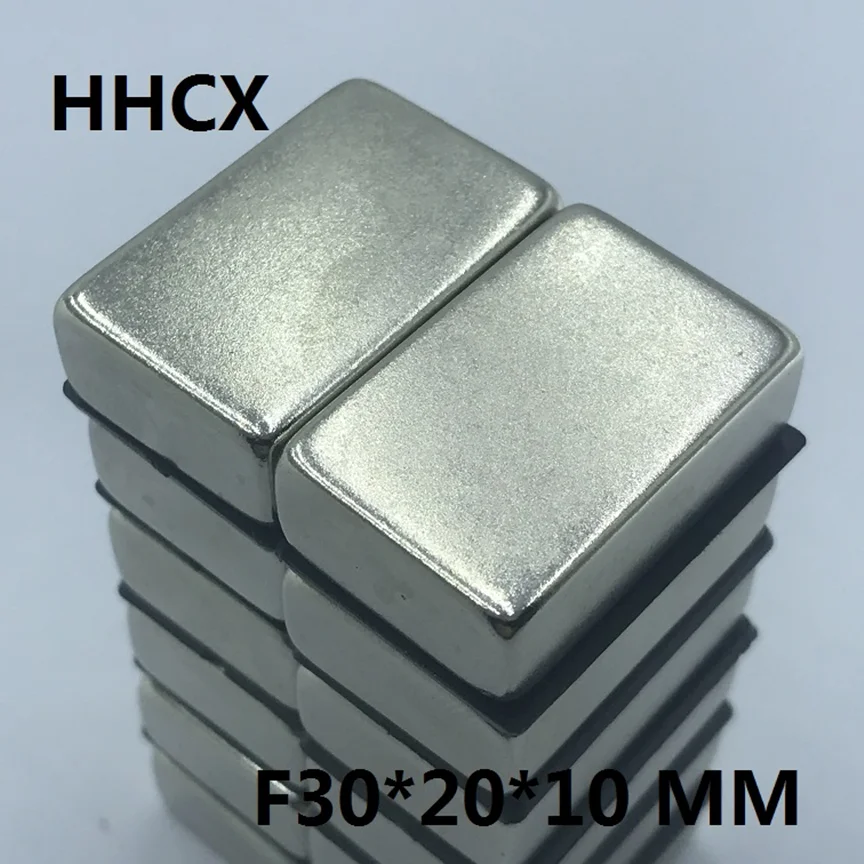 10 шт./лот Магнит 30x20x10 N35 Сильный квадратный неодимовый редкоземельный магнит 30*20*10