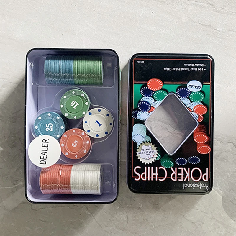 Портативный техасский холдем покер 200 комплекты из двух предметов комплект с